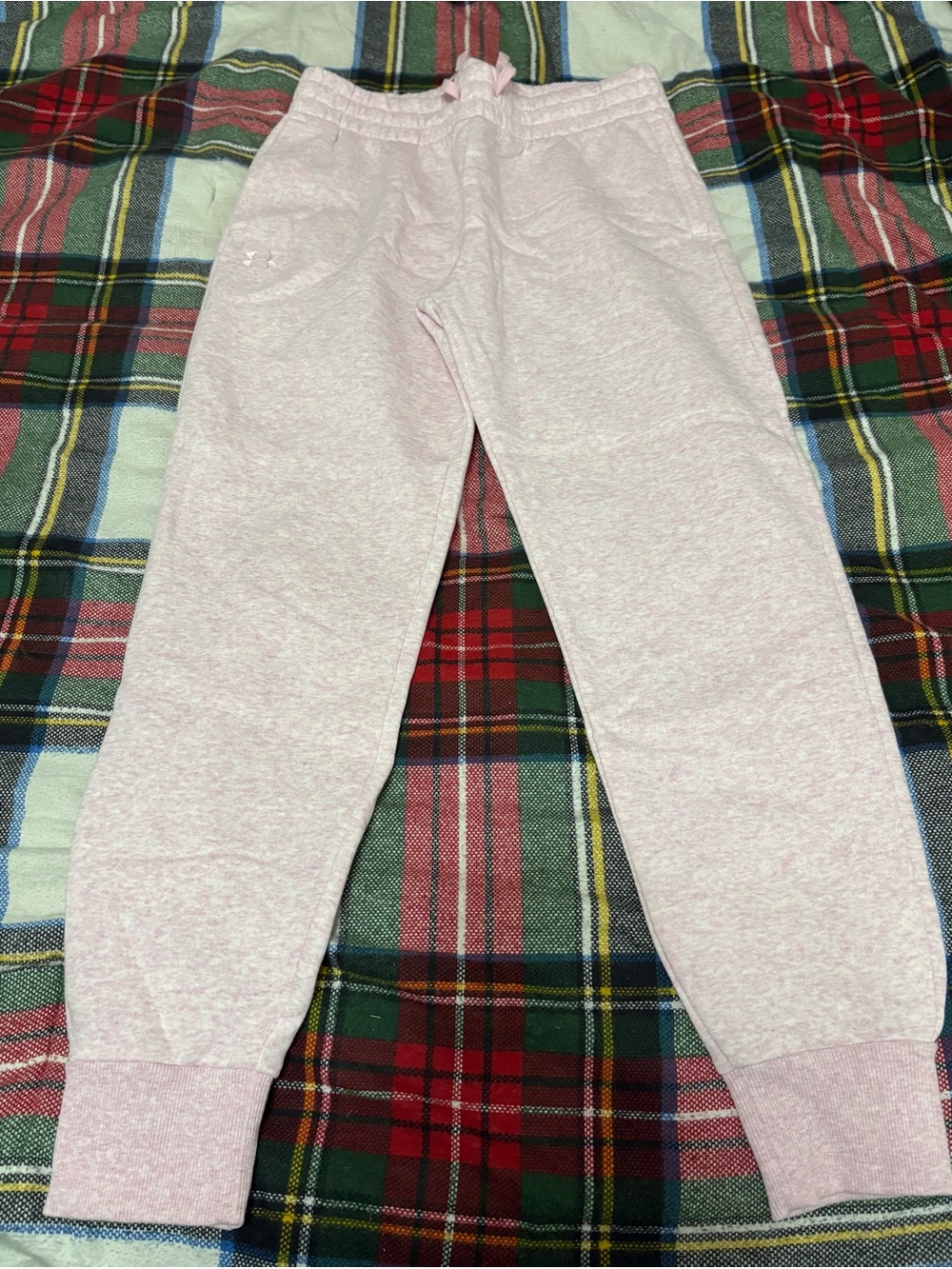 Women’s Under Armour light pink sweater joggers size medium